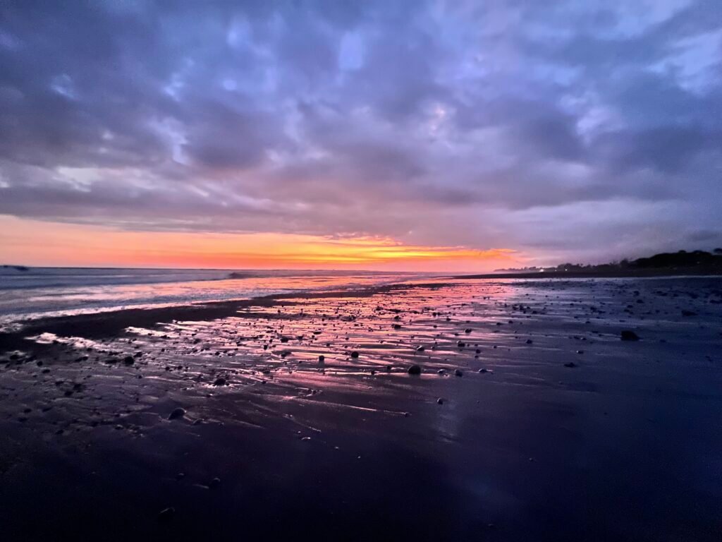 sunset on the beaches in medewi